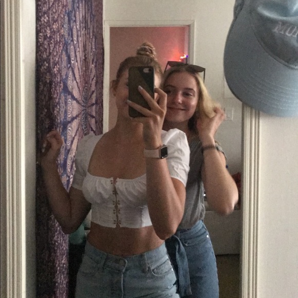 White peasant crop top - Picture 2 of 4